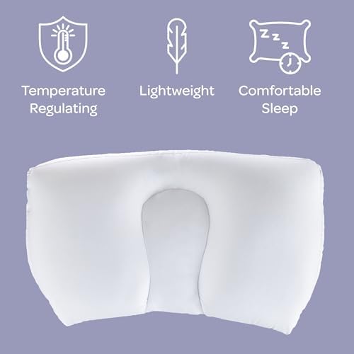 Bluestone Microbead Pillow, White, 20.5” x 11” x 4”