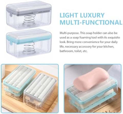 2pcs Multi Function Soap Foaming Tool Box with Roller Drainage Holder