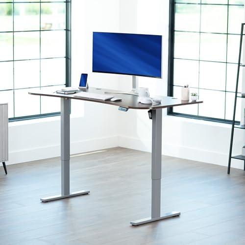VIVO Dark Walnut 63 x 32 in Standing Desk, DESK-KIT-1G1D