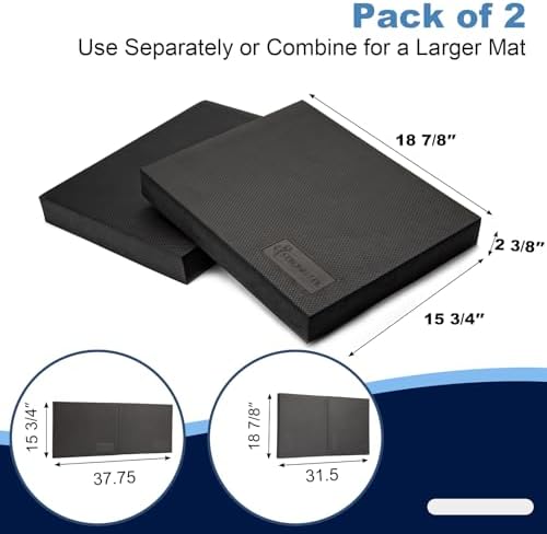 StrongTek Foam Balance Pad, Extra-Wide 19 x 15.8 x 2.4 in, Non-Slip TPE