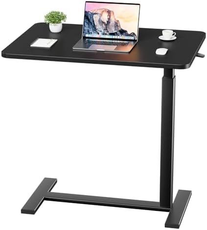 OLIXIS Bedside Table, Mobile Standing Desk, Bed Table for Apartment