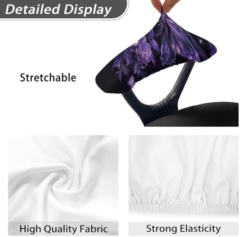 Butterfly Flower Print Office Chair Armrest Cover Set of 2 Plum Blossom Print Gaming Chair Arm Rest Slipcover Covers Dust-Proof Washable Home Decorative Accessories