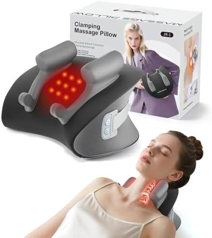 snawowo Upgraded Neck Massager Pillow with Heat, 3 Modes & 3 Intensities