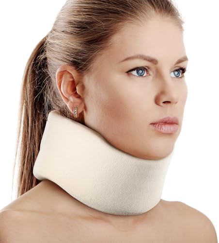 Soft Foam Neck Brace Universal Cervical Collar, Adjustable Neck Support Brace for Sleeping - Relieves Neck Pain and Spine Pressure, Neck Collar After Whiplash or Injury (3" Depth Collar, XL)
