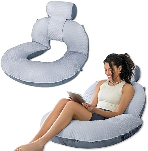 INSEN Reading Pillow, Back Pillow for Sitting in Bed and Couch, Gaming Pillow for Adults, Sit Up Support for Bed