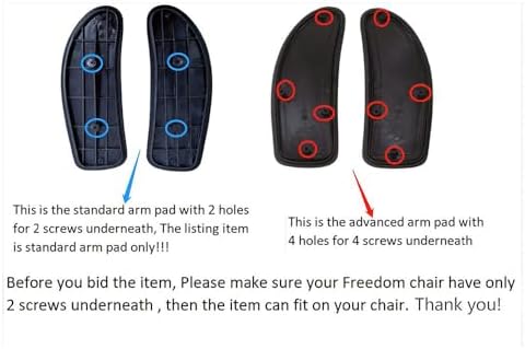 MingYi.office Vinyl Arm Pads Caps for Humanscale Freedom Office Chair, Only Available for Standard Arm (Height Adjustable), Can Not Fit The Advanced Arm, Black, 1 Pair.