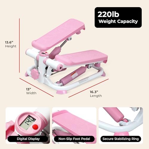 Sunny Health & Fitness Mini Stepper w/LCD Monitor & Adjustable Step Height