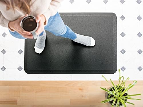 WeatherTech ComfortMat | 24" x 36" Anti-Fatigue Mat, 3/4" Thick, Slip Resistant, Easy to Clean, Stone Pattern (Black)