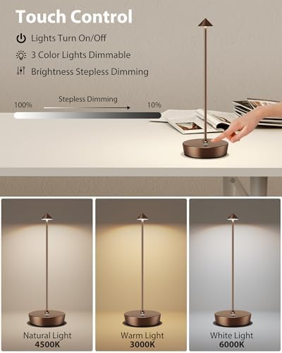 Cordless Table Lamp Rechargeable 6000mAh Battery Outdoor LED Light
