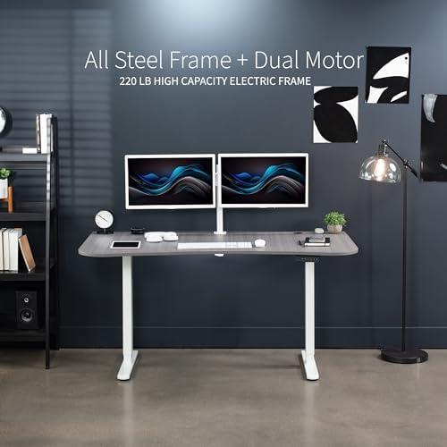VIVO Dark Gray 60 x 24 in Standing Desk, DESK-KIT-E2W1G