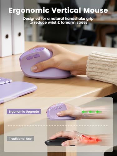 SABLUTE MAM3 Ergonomic Mouse, Vertical Mouse for Small and Medium Hands