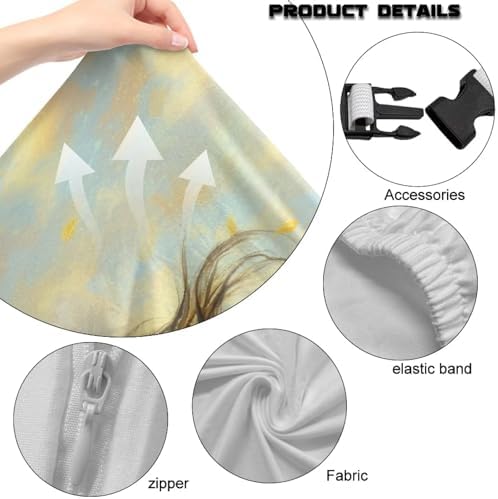 Horse Gaming Chair Cover with Armrest Cover Sunflower Game Computer Covers Cat Scratch Proof Washable Slipcover Universal Stretchable Swivel Office Desk Chair Protector 4-Piece