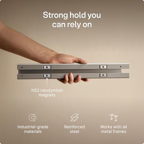 Desktronic Magnetic Cable Management Tray — No Drill Under Desk Cord Organizer, Holds 10 Cables, Reinforced Steel Cable Holder for Home Office, Gaming Setup & Sit-Stand Desks