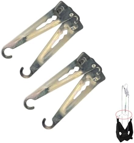 2 Pack Cervical Traction Device Hook Bracket Replacement Folding Support Hardware Parts for Portable Neck Stretcher Over the Door Posture Corrector Cervical Neck Traction Device Over Door
