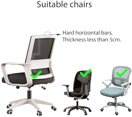 1 Pack Headrest Pillow, Office Chair Headrest Attachment, Neck Support for Office Chair, Back Cushion for Desk Chair for Ergonomic Comfort (Black)