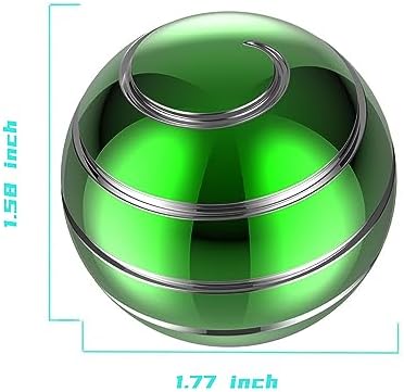 Kinetic Fidgets Desk Toy ADHD Stress Relief 1.77in Green Silver