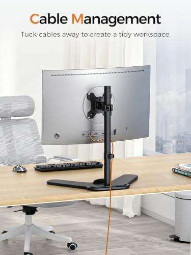Suptek Single Monitor Mount, Adjustable Monitor Desk Mount for Fully Adjustable Stand 1 / Single Screen up to 32 inches (ML97401SEY)