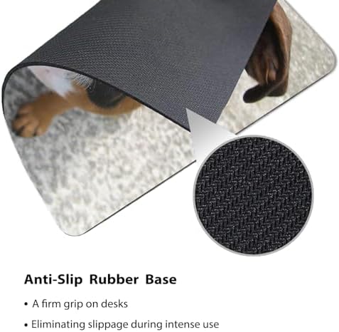 9.5x7.9 Inch Office/Gaming Mouse Pad, Adorable Boxer Dog with a Sad Expression Lovely Puppy Pet Funny Face Close-up Cute Anti-Slip Mat for Desk