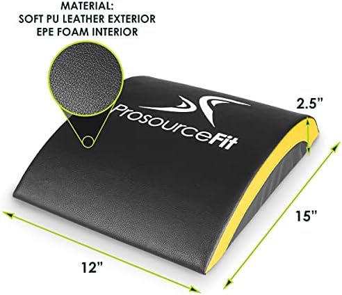 ProsourceFit Abdominal Ab Mat 15x12, High Density Core Trainer for Workouts, Conditioning, Posture Support, and Crunch Exercises; Home Fitness Equipment
