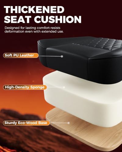 GTPLAYER Gaming Chair, Computer Office Chair with Pocket Spring Cushion, Linkage Armrests, Comfortable Leather Computer Chair, Black