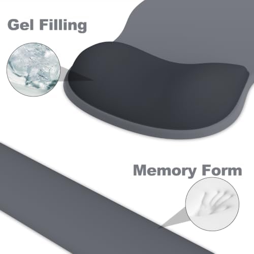Ergonomic Mouse Pad with Wrist Rest and Keyboard Wrist Rest, Gel Mousepad