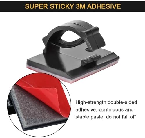 Cable Clips Self with 3M Adhesive Cord Organizer Hooks for Office Home Car