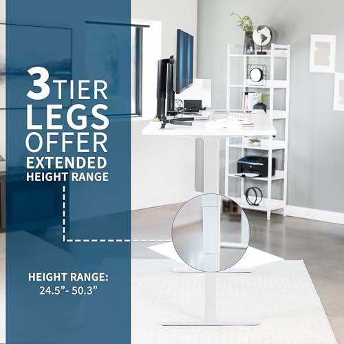 VIVO White 83 x 30 in Standing Desk, DESK-KIT-2W8W