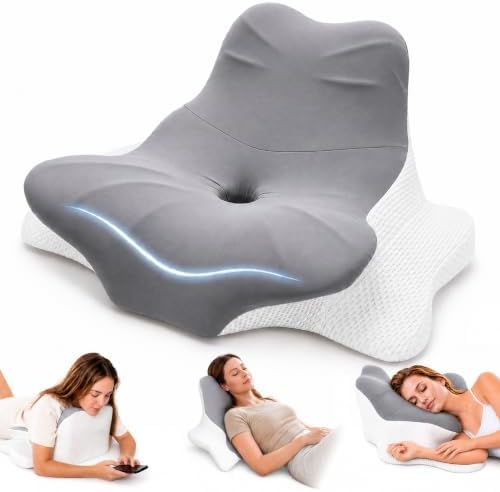 Cervical Pillow for Neck Pain Relief Ergonomic Contour Memory Foam Support