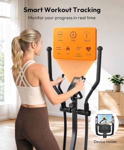 THERUN Elliptical Exercise Machine, Magnetic Elliptical Machine for Home
