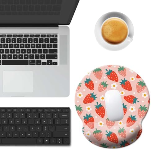 Gaming Mouse Pad Wrist Support,Ergonomic Mouse Pad with Wrist Rest,Comfortable Mousepad with Smooth Wrist Rest,Pain Relief Mouse Pads for Non-Slip Base,Computer,Laptop,Office，Home
