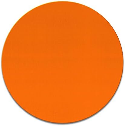 Non-Slip Round Mousepad, FINCIBO Solid Orange Mouse Pad for Home, Office and Gaming Desk