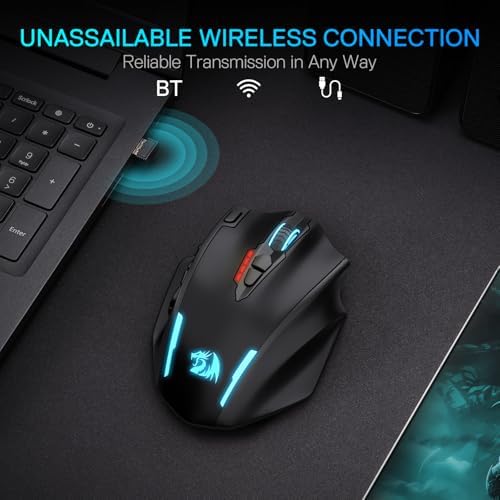 Redragon M913 MAX Wireless MMO Gaming Mouse 26000 DPI Remapping Keys