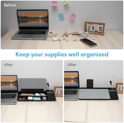 Varhomax Glass Desk Whiteboard with Calculator