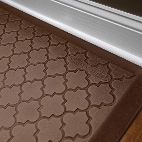 WellnessMats Trellis Collection Anti-Fatigue Floor Mat, Polyurethane – Ergonomic Support Pad for Home, Kitchen, Garage, Office Standing Desk – Water Resistant - Made in USA