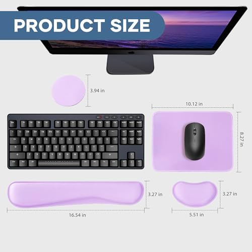 Office Ergonomic Memory Foam Computer Mouse and Keyboard Wrist Rest pad Support Carpal Tunnel, Wrist Rest for Keyboard and Mouse, Wrist Support Set