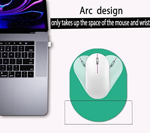Small Mouse Pad, Portable, Waterproof and Non-Slip Rubber Bottom, Unisex, Wireless Mouse, Laptop Keyboard Tray, Office Travel Dark Green 5.5X7.5 Inch