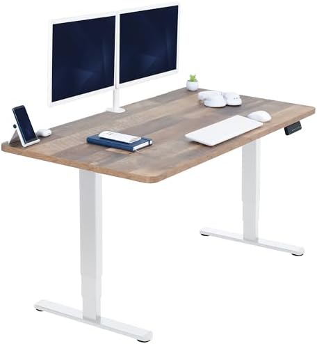 VIVO Reclaimed Wood 55 x 28 in Standing Desk, DESK-KIT-2W55P