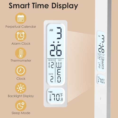 Infiway Desk Lamp with USB Charging Port: LED Desk Lamps for Home Office - 1 Type-C, 1 USB-A Charging Port, 2 AC Power Outlets - Touch Control Dimmable 5 Color 5 Brightness