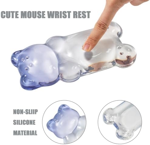 Sumgsn Purple Gel Mouse Wrist Rest –Cute Bear Mouse Wrist Rest