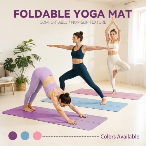 Foldable Yoga Mat Thick Non-Slip Exercise Mat