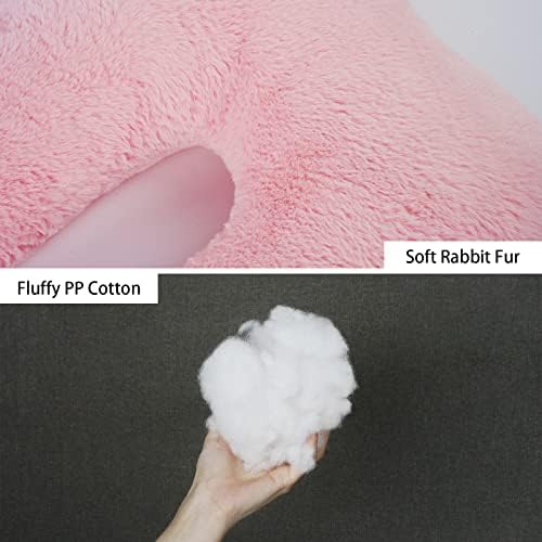 Atablyn Pink Soft Cotton Travel Neck Pillow -Ergonomic Support for Child and Adult Car Seats, Cozy Compact Pillow for Long-Distance Travel Essentials