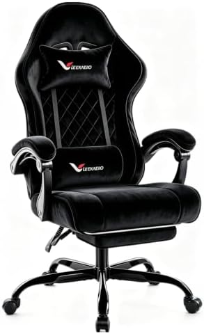 Fabric Gaming Chair for Adult, Comfortable Office Chair with Footrest