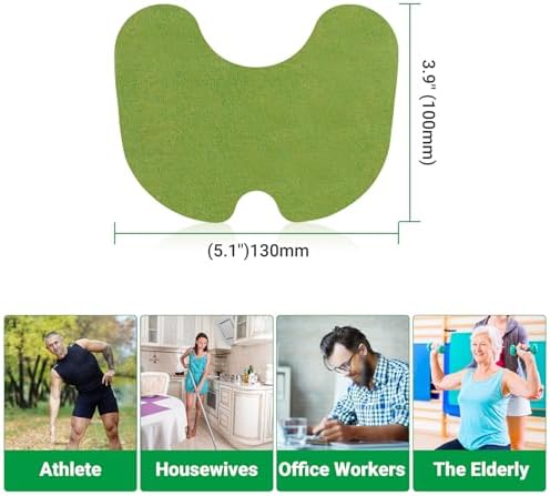 ishancare Knee Patches - 24 Count Warming Herbal Plaster Maximum Strength Heat Patches, 8 Hours Deep Heating Extra Strength Joint Soreness Soothing Patch for Knees, Back, Neck, Shoulder