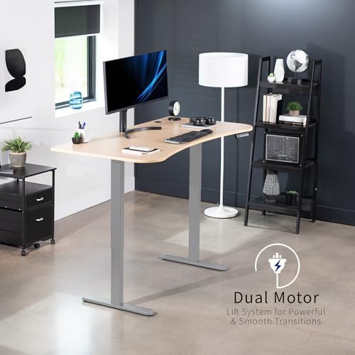 VIVO Light Wood 60 x 24 in Standing Desk, DESK-KIT-E2G1C