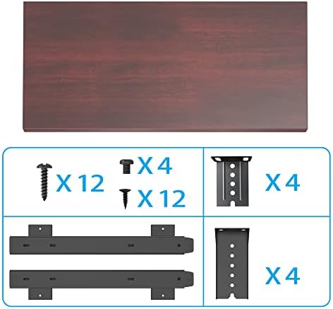 FRMSAET Under Desk 20/24/30 inch Keyboard Drawer Platform (24 in, Mahogany)