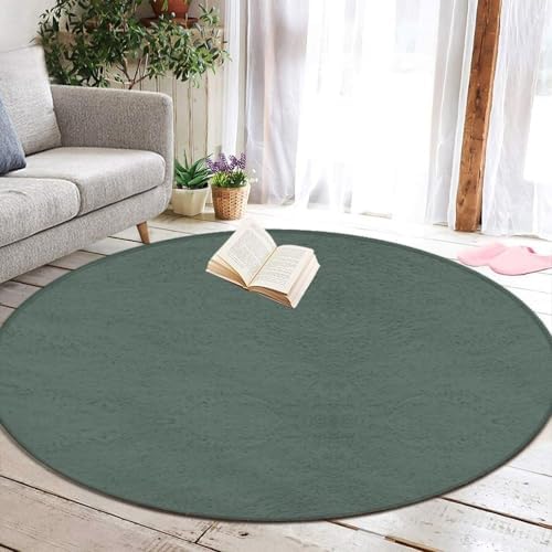 Highly Premium Quality Floor Mat, Office Chair Decor Mat, Room Sofa Yoga Soft Round Carpet Green, 60inch