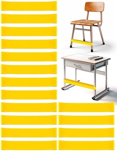 16 Pack Chair Bands for Kids with Fidgety Feet, ADHD Tools for Kids, Improve Focus & Reduce Restlessness, Chair Bands for Sensory ADHD ADD Autism - Classroom & Home Must Haves (Yellow)