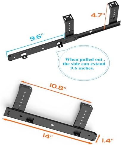 FRMSAET Drawer Slides 12/14/16/18 inch Cabinet Rails Hardware-14 inch Black