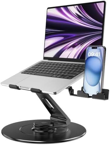 LOXP Adjustable 10-17.3" Laptop Stand for Desk with Larger Base