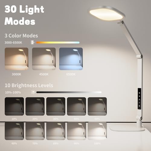 LitONES LED Desk Lamp for Home Office, Soft Edge-lit Design, Modern Style